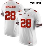 Youth NCAA Ohio State Buckeyes Dominic DiMaccio #28 College Stitched Authentic Nike White Football Jersey HO20G27RX